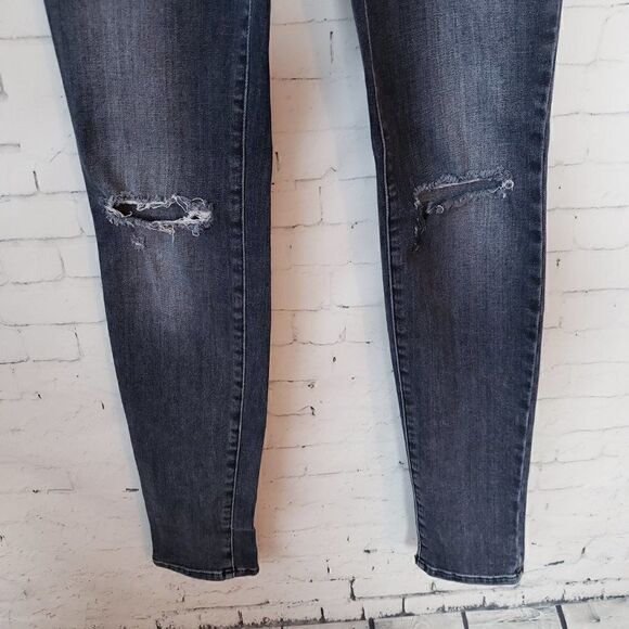 J Brand Super Skinny Nemesis Jeans Size 26 Distressed Light Black Womens Stretch - Picture 2 of 9